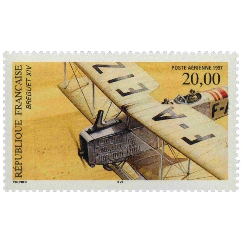 Timbre poste aérienne N°61 Breguet XIV neuf**.