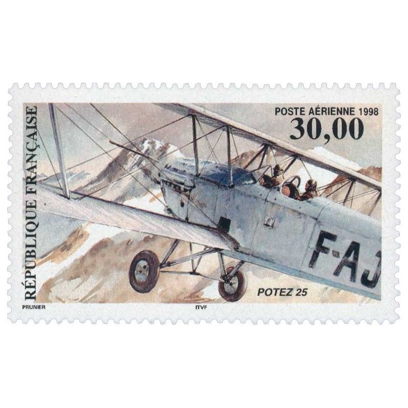 Timbre poste aérienne N°62 Potez 25 neuf**.