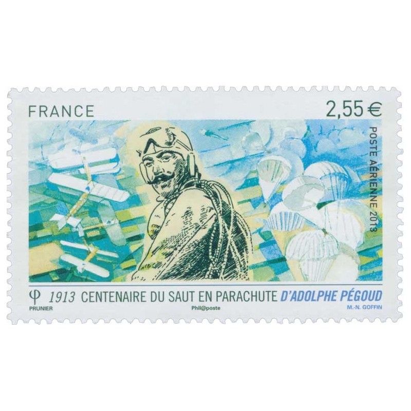 Timbre poste aérienne N°76 Adolphe Pégoud neuf**.