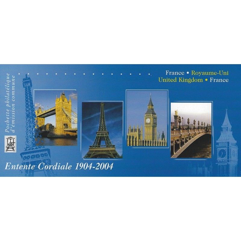 Pochette émission commune France - Grande Bretagne 2004.