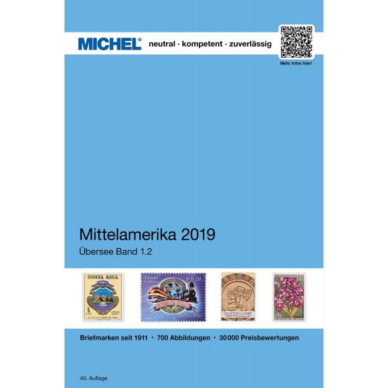 Catalogue Michel de cotation timbres Amérique centrale édition 2019.