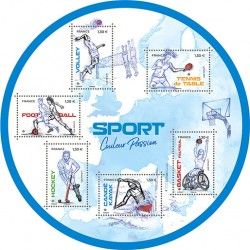 Feuillet de 6 timbres Sport couleur passion F5325 neuf**.
