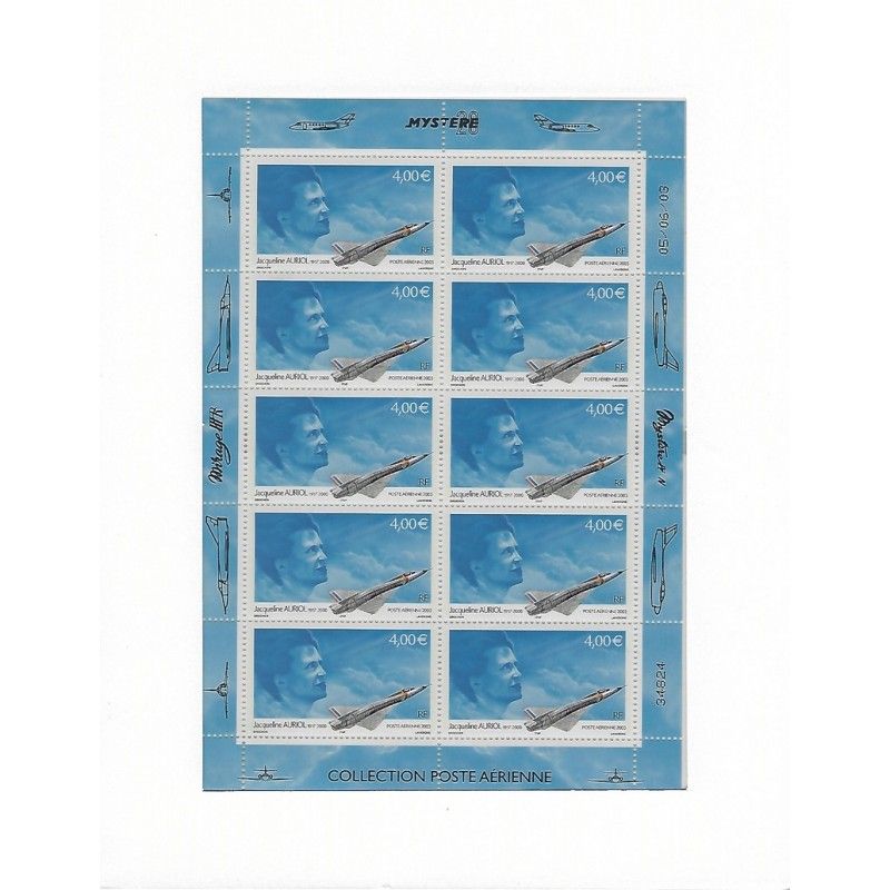 Feuillet 10 timbres poste aérienne Mirage III R neuf**.