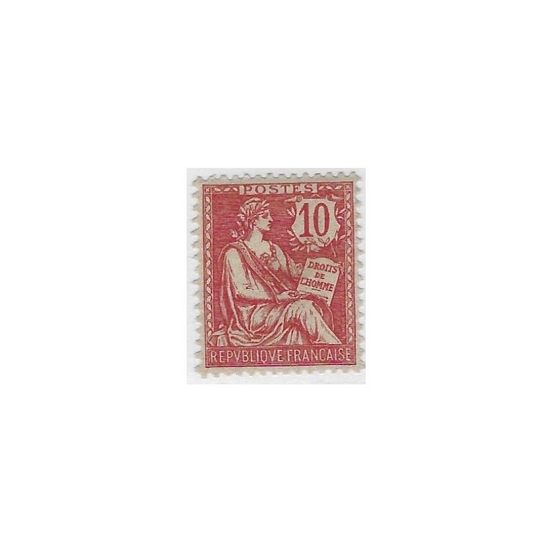Mouchon retouché timbre de France N°124 neuf**.