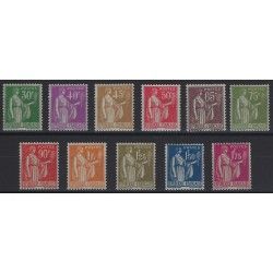 Paix, timbres de France N°280-289 série neuf**.