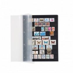 Cartes de classement noires au format A4 pour timbres-poste.