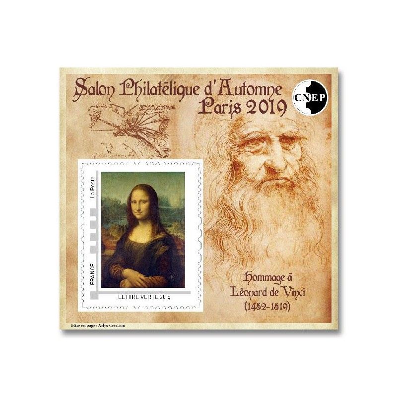 Bloc C.N.E.P. N°82a "Leonardo Da Vinci" 2019 non dentelé.