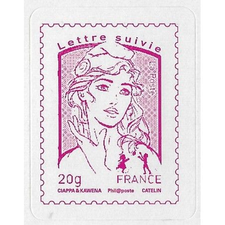 Timbre autoadhésif de France N°5 - Marianne du Bicentenaire