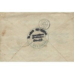 Cérès N°4 bande de 4 oblitéré grille sur lettre de Mulhouse 1851.