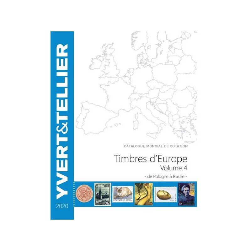 Catalogue de cotation Yvert timbres d'Europe volume 4 - Pologne à Russie.