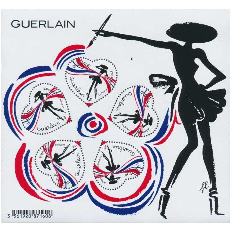 Bloc-feuillet de timbres N°148 Cœur de Guerlain neuf**.