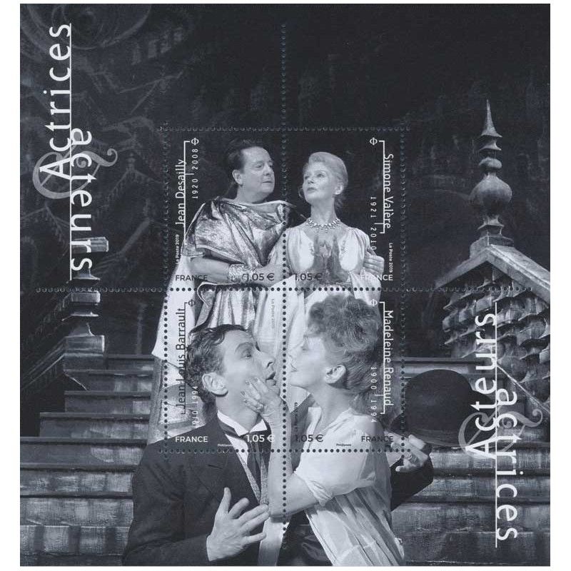 Feuillet de 4 timbres Actrices et Acteurs N°F5362 neuf**.