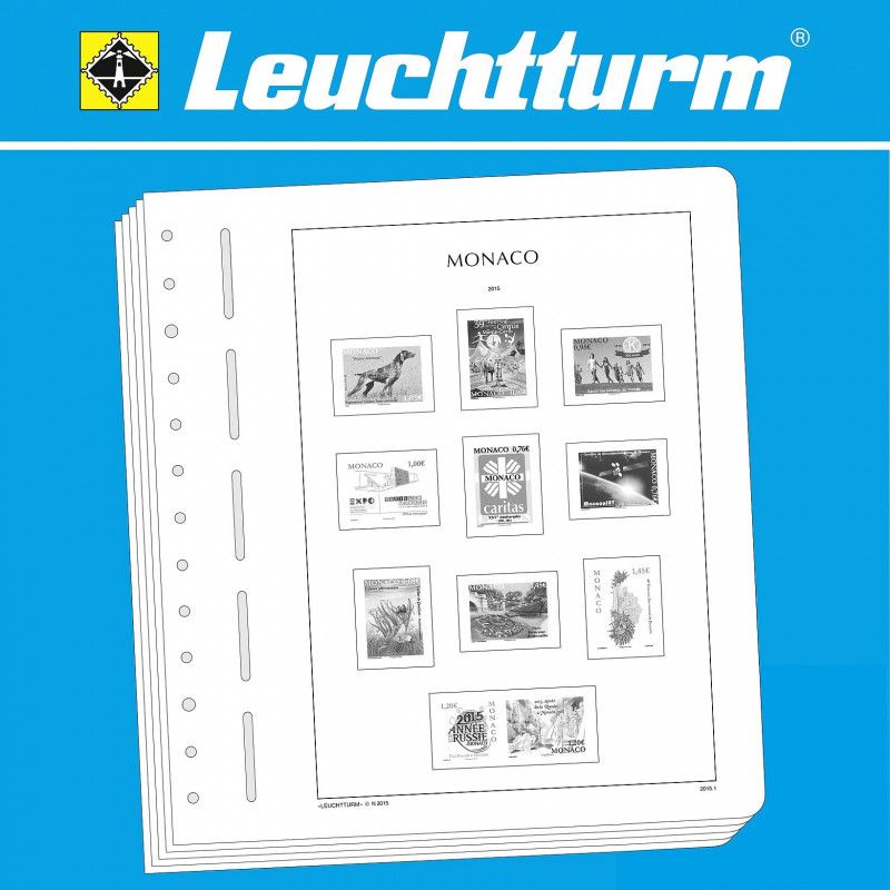 Feuilles préimprimées Leuchtturm Monaco 2015-2019.