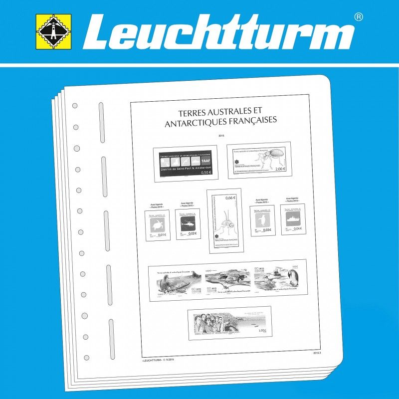 Feuilles préimprimées Leuchtturm Antarctiques Françaises T.A.A.F 2010-2019.