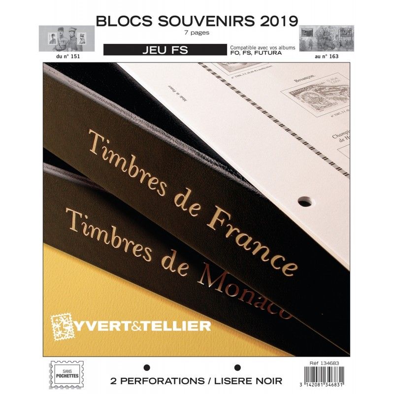 Jeux FS France blocs souvenirs 2019 sans pochettes.