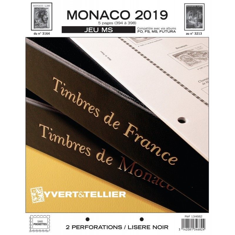 Jeux MS timbres de Monaco 2019 sans pochettes.