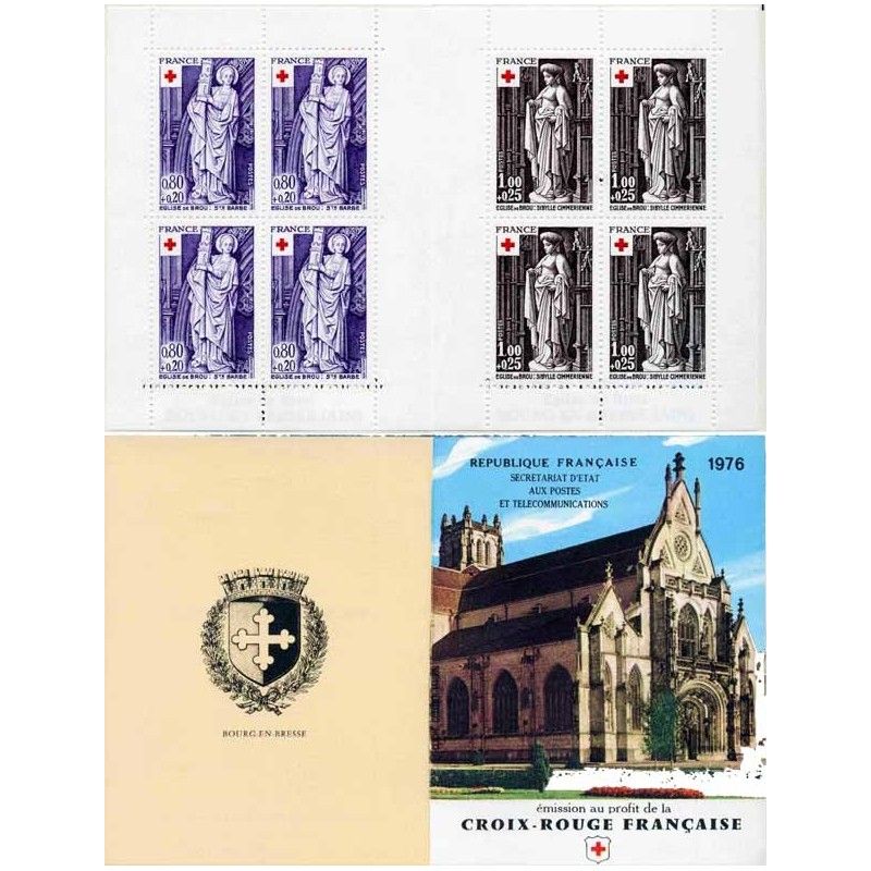 Carnet de timbres Croix-Rouge 1976 neuf**.