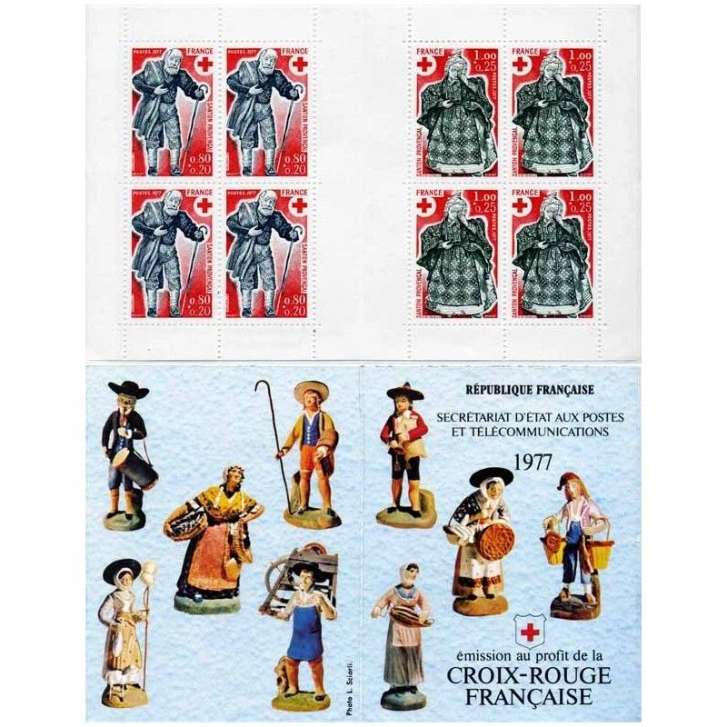 Carnet de timbres Croix-Rouge 1977 neuf**.