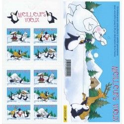 Carnet de 10 timbres - Meilleurs Vœux 2005.