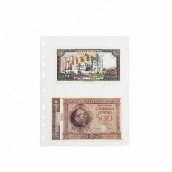 Pochettes plastique souple Optima pour cartes postales, billets de banque.