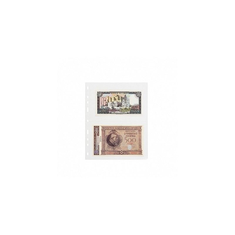 Pochettes plastique souple Optima pour cartes postales, billets de banque.