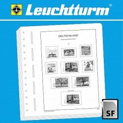 Feuilles pré imprimées Leuchtturm République Fédérale, Résumé des séries, Femmes et Curiosités 1986-2001.