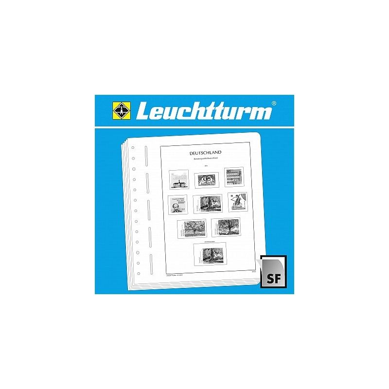 Feuilles LEUCHTTURM d'album neutres pour timbres autocollants de distributeur.