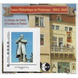 Bloc C.N.E.P. N°83 Statue de Pasteur 2020 autoadhésif.