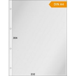 Gaines cristal format A4 ouverture en haut - paquet de 100.