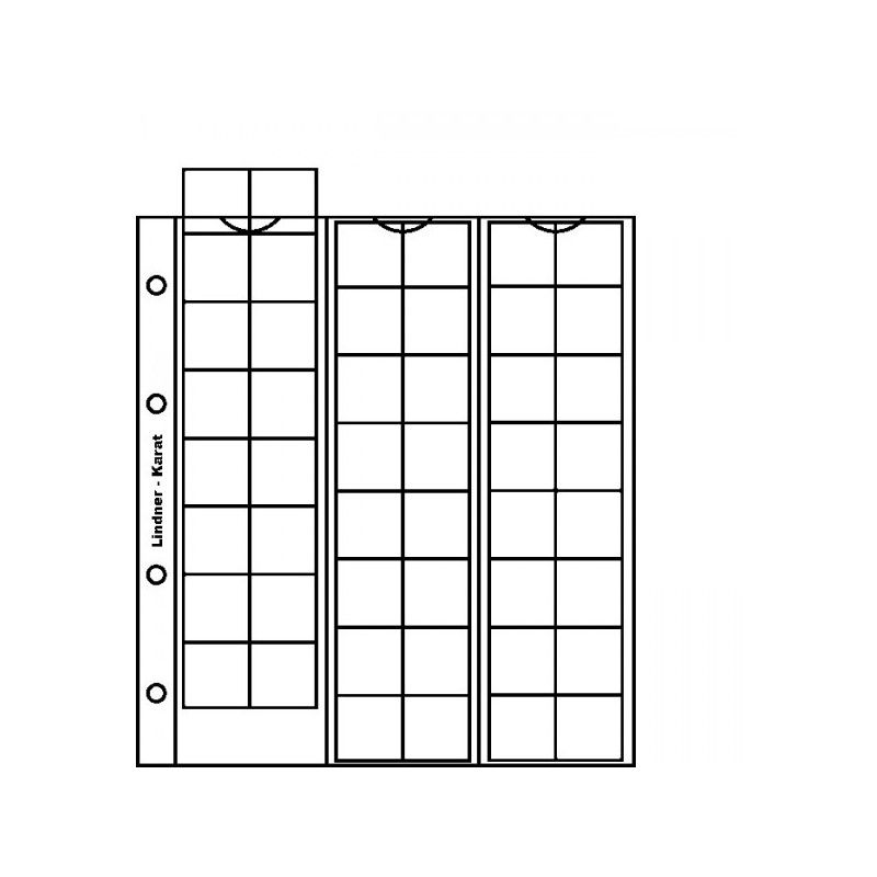 Feuilles numismatiques Karat pour 48 monnaies jusqu'à 22 mm.