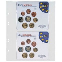 Feuilles numismatiques Multi-Collect pour 2 séries Euro Allemagne FDC.