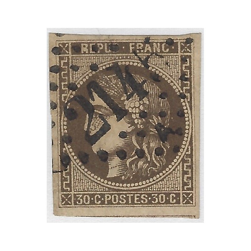 Bordeaux timbre de France N° 47d oblitéré.