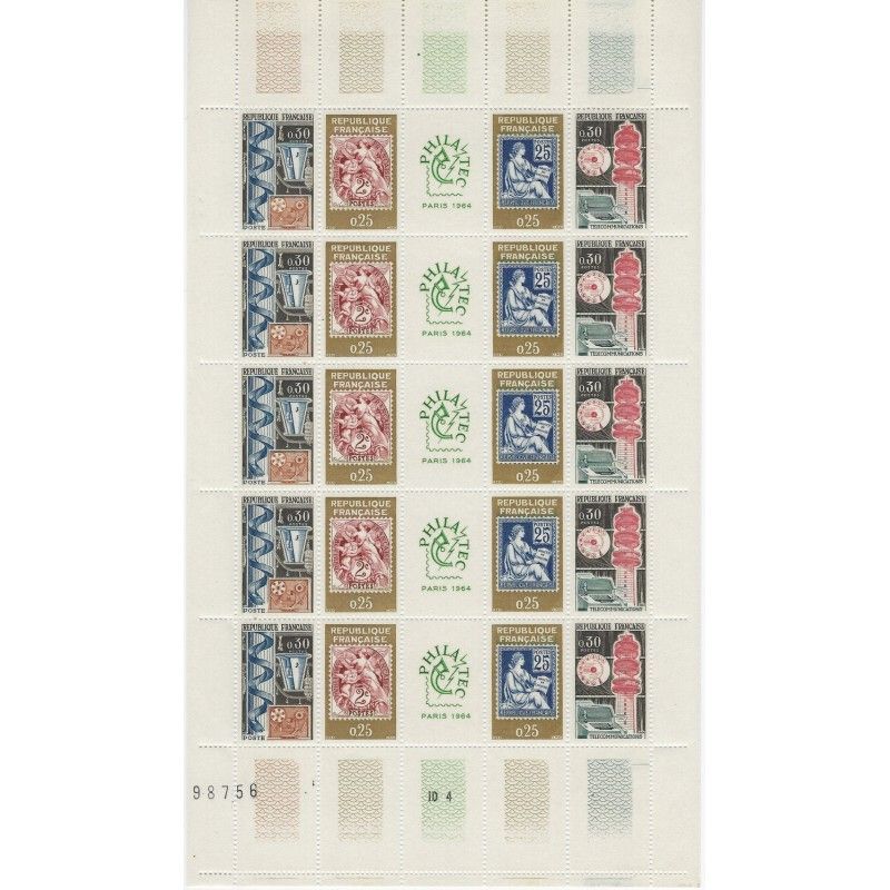 Feuillet de timbres Philatec N°F1414 neuf**.