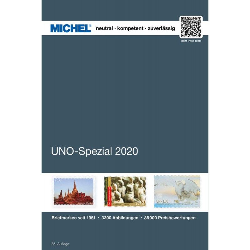 Catalogue de cotation Michel spécialisé timbres ONU 2020.