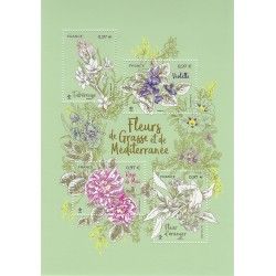 Feuillet de 4 timbres Fleurs de Grasse F5400 neuf**.