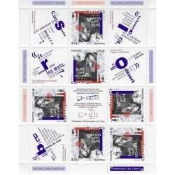 Mini-feuille de 6 timbres Boris Vian F5406 neuf**.