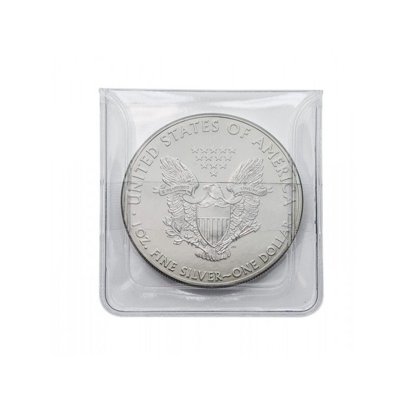 Étuis numismatiques PVC pour monnaies jusqu'à 46 mm - paquet de 100.