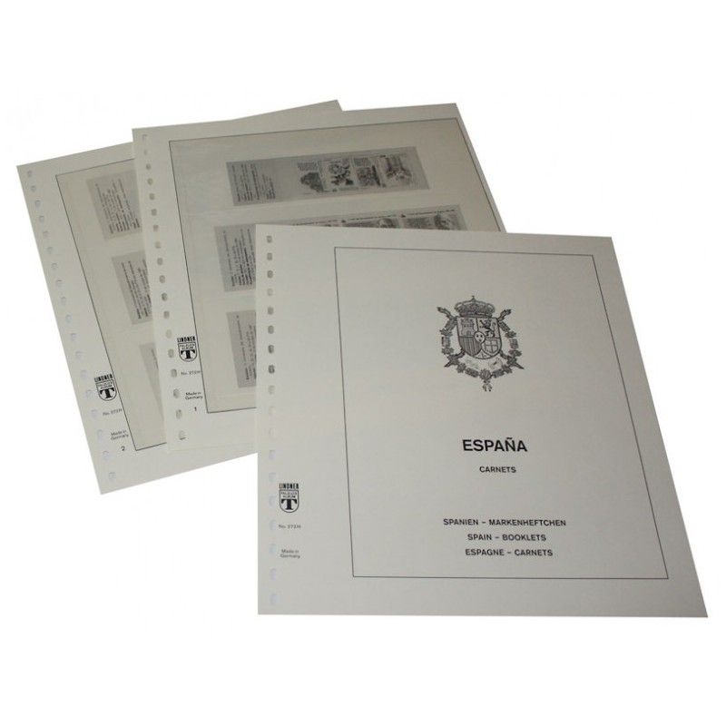 Feuilles préimprimées Lindner-T Espagne carnets 1986-1990.