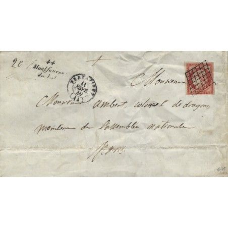 1849-1850 Cérès - timbre de france cérés en oblitere n 4 marge courte
