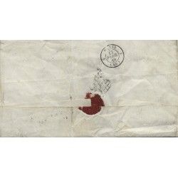 Cérès vermillon vif N°7 a oblitéré sur lettre avec cursive 1849. SUP. RRR