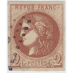 Bordeaux timbre de France N° 40Bd oblitéré.