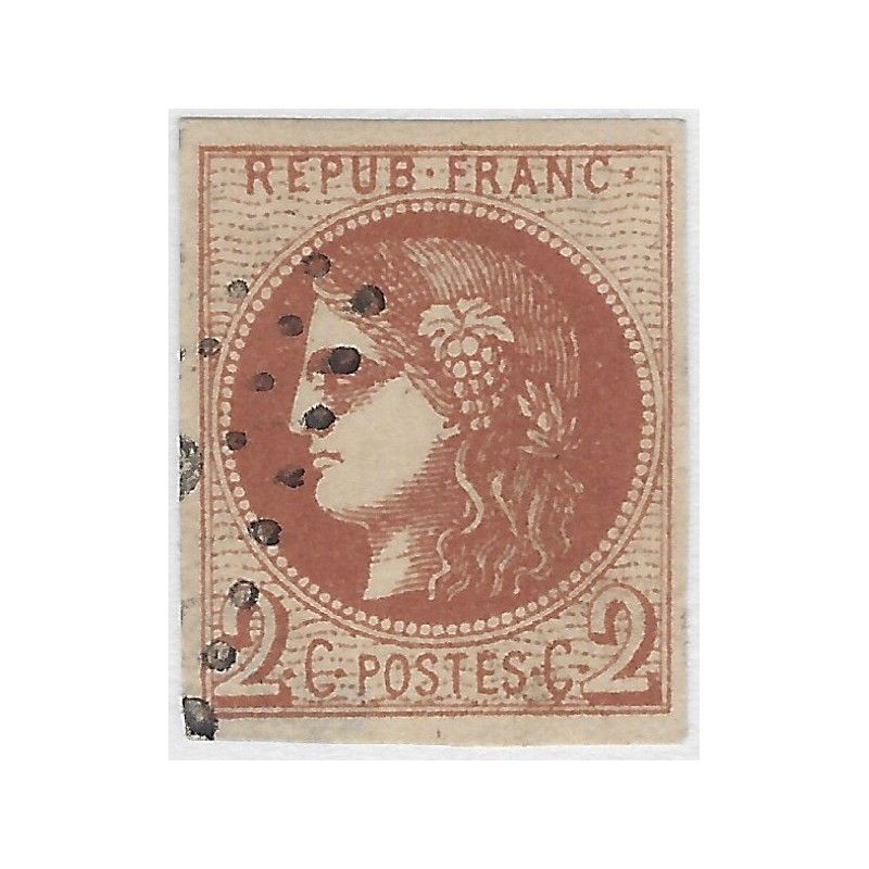 Bordeaux timbre de France N° 40Bd oblitéré.