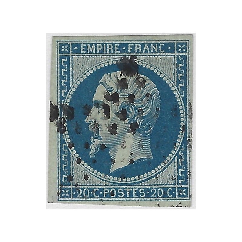 Empire non dentelé timbre de France N° 14Ad oblitéré.
