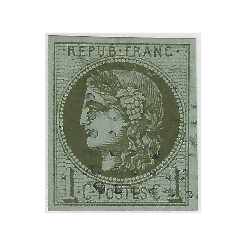 Bordeaux timbre de France N° 39A oblitéré.