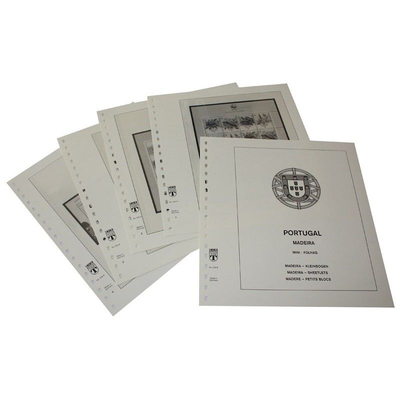 Feuilles préimprimées Lindner-T Madère Petits blocs 1991-2024.