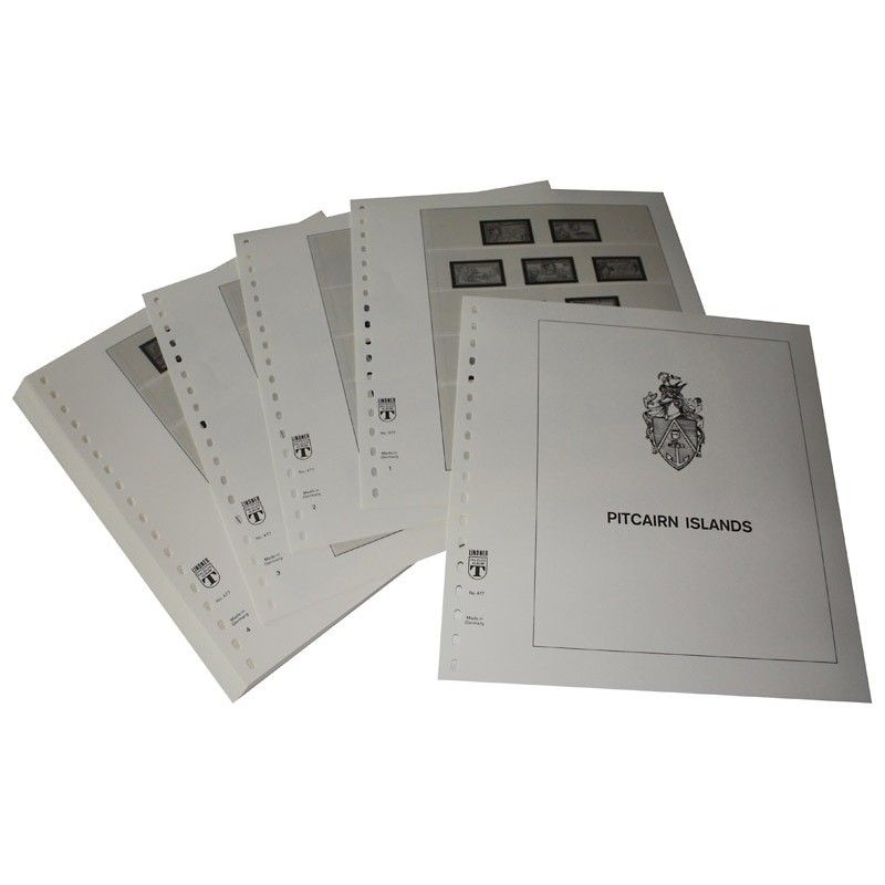 Feuilles préimprimées Lindner-T Pitcairn 2018-2023.