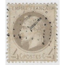 Empire Lauré timbre de France N°27B oblitéré.