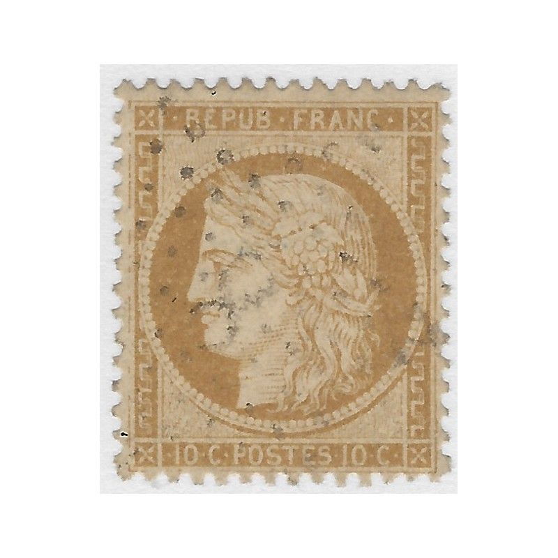 Cérès dentelé timbre de France N°36 oblitéré.