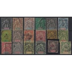 Inde Française 1892-1907 sélection de timbres oblitérés.