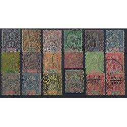 Océanie Française 1892-1916 sélection de timbres oblitérés.